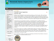 Tablet Screenshot of poremskihomeinspections.com